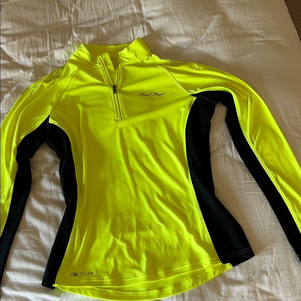 Pearl Izumi Bright Yellow and Black Women’s Elite Pull-Over
